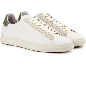 Clae White Leather Olive Bradley Sneakers